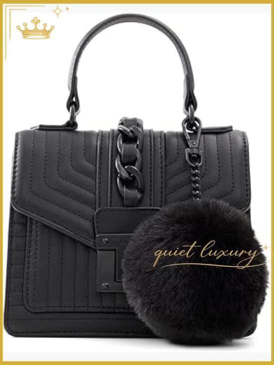 Handbags - Synthetic Leather Satchel, Top Handle, Faux Leather Crossbody